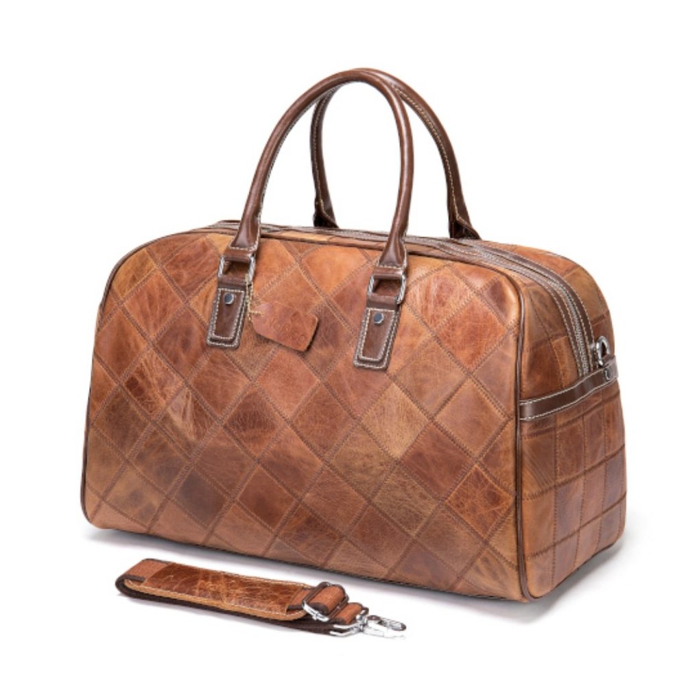 Noblag Leather Duffel Bag Unisex Weekender